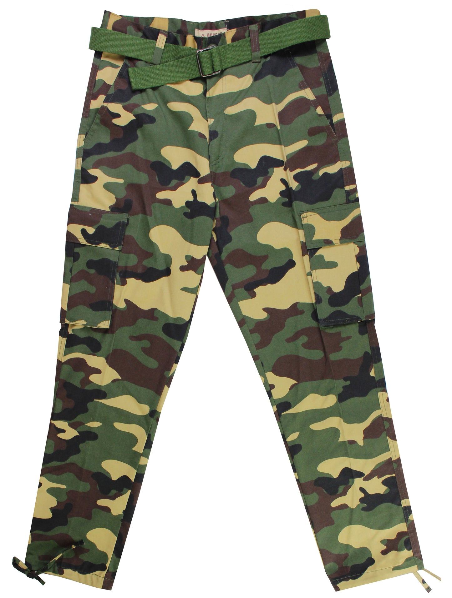 AP13122-Men's Camouflage Cargo Pants with Belt