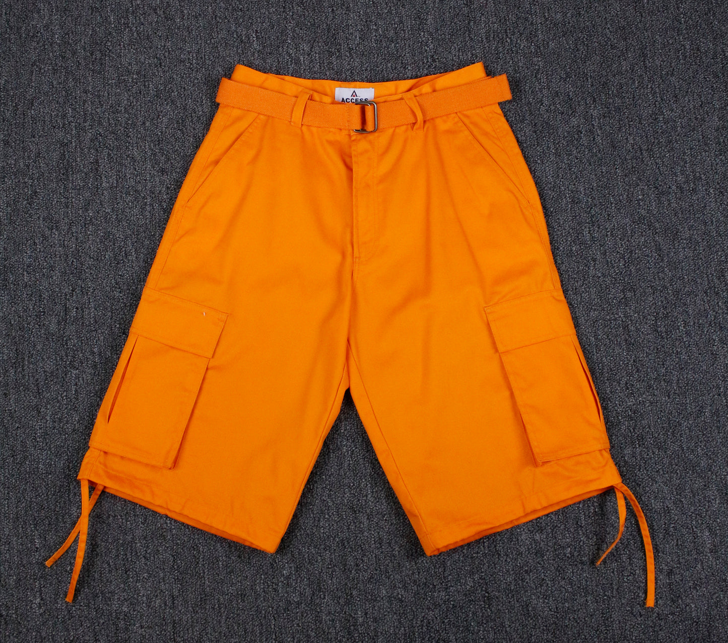 AS1505-Men's Solid Color Cargo Shorts with Belt