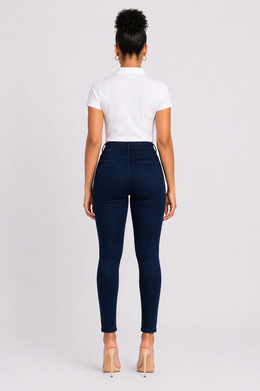 ASU017-Access Women’s Skinny Uniform Pants, Stretch Cotton 5-Pocket Work Slacks for Women, Comfortable Slim Fit Everyday Dress Pants