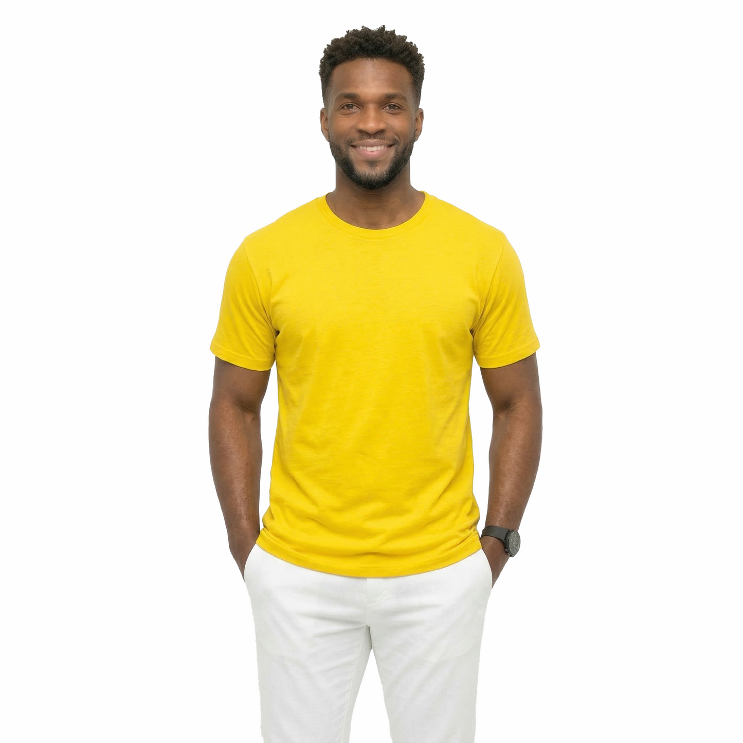 AT35X-Big & Tall-Access Men’s Heavyweight Cotton T Shirts, Short Sleeve Crew Neck Tees for Men, Soft Breathable Everyday Basics, 3-Pack