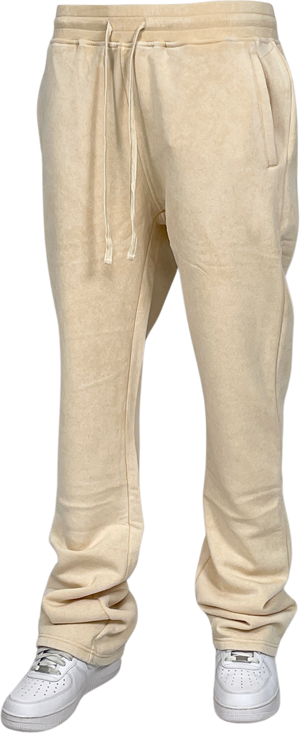 BTF24018- Men's Acid Wash Stack Fleece Pants