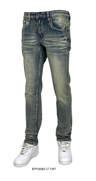BTP24082- Men's Washed Slim Fit Jean