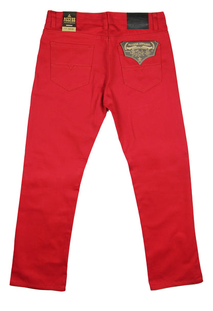 AP14011-Men's Basic Casual Twill Color Jeans