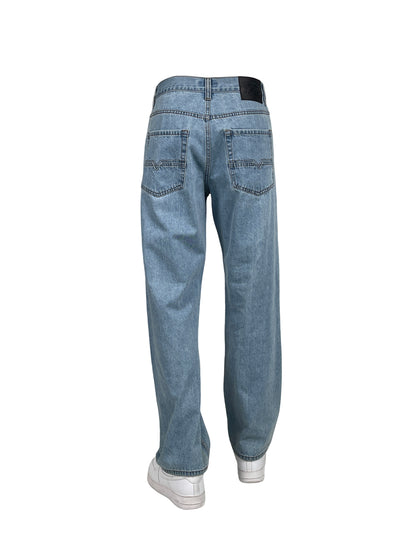 AP14033-Relaxed Fit Raw Denim Jeans