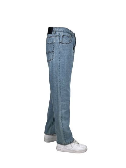 AP14033-Relaxed Fit Raw Denim Jeans
