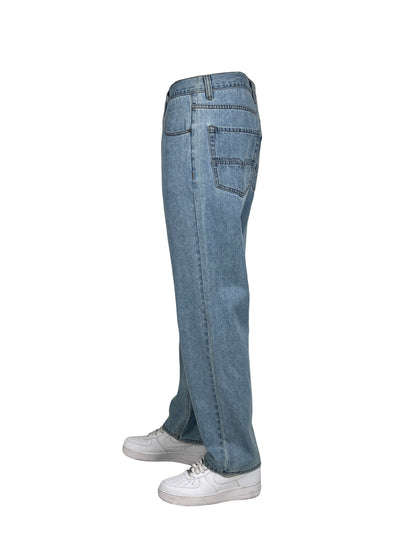 AP14033-Relaxed Fit Raw Denim Jeans