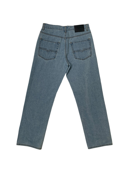 AP14033-Relaxed Fit Raw Denim Jeans
