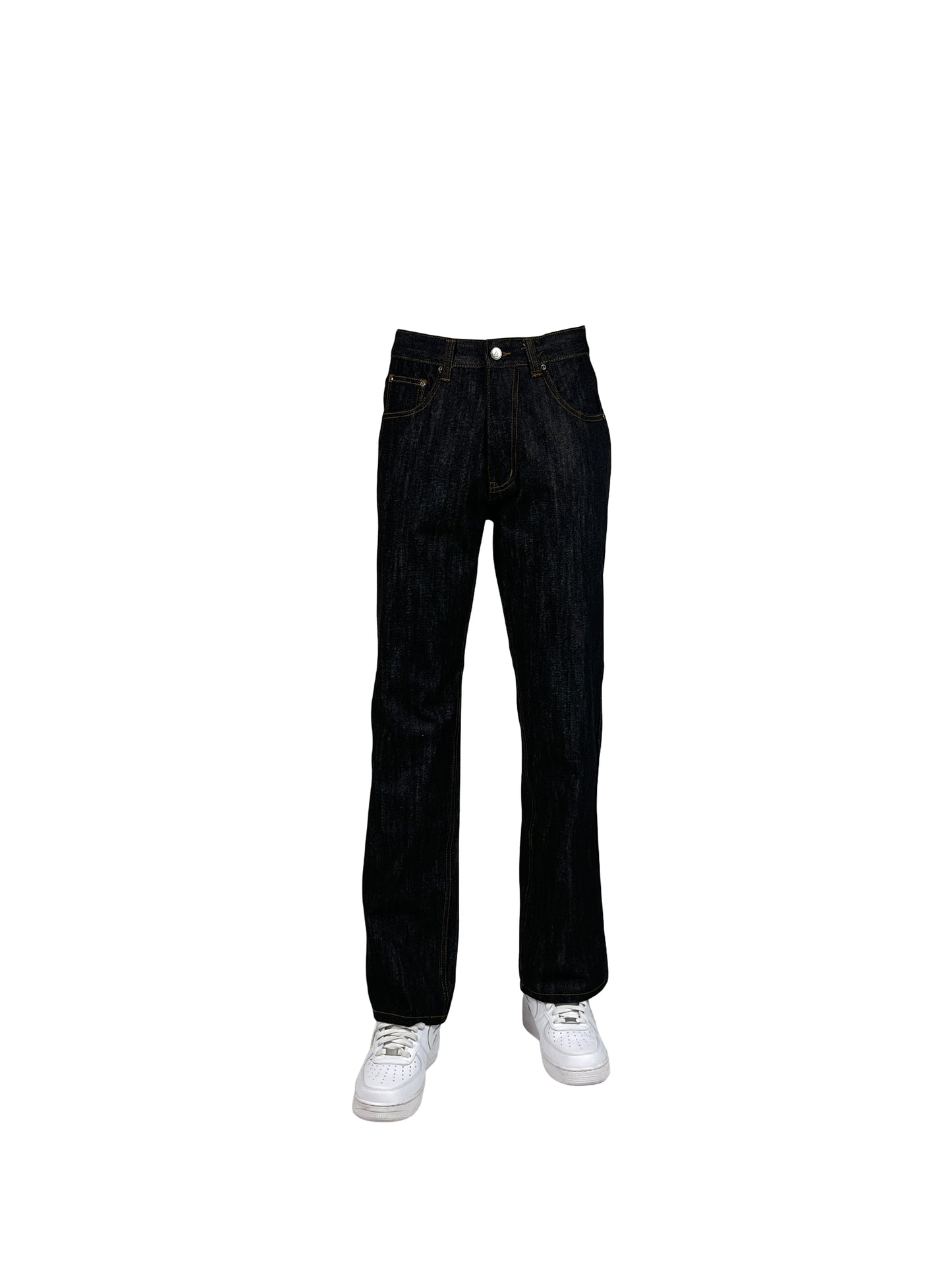 AP14033-Relaxed Fit Raw Denim Jeans