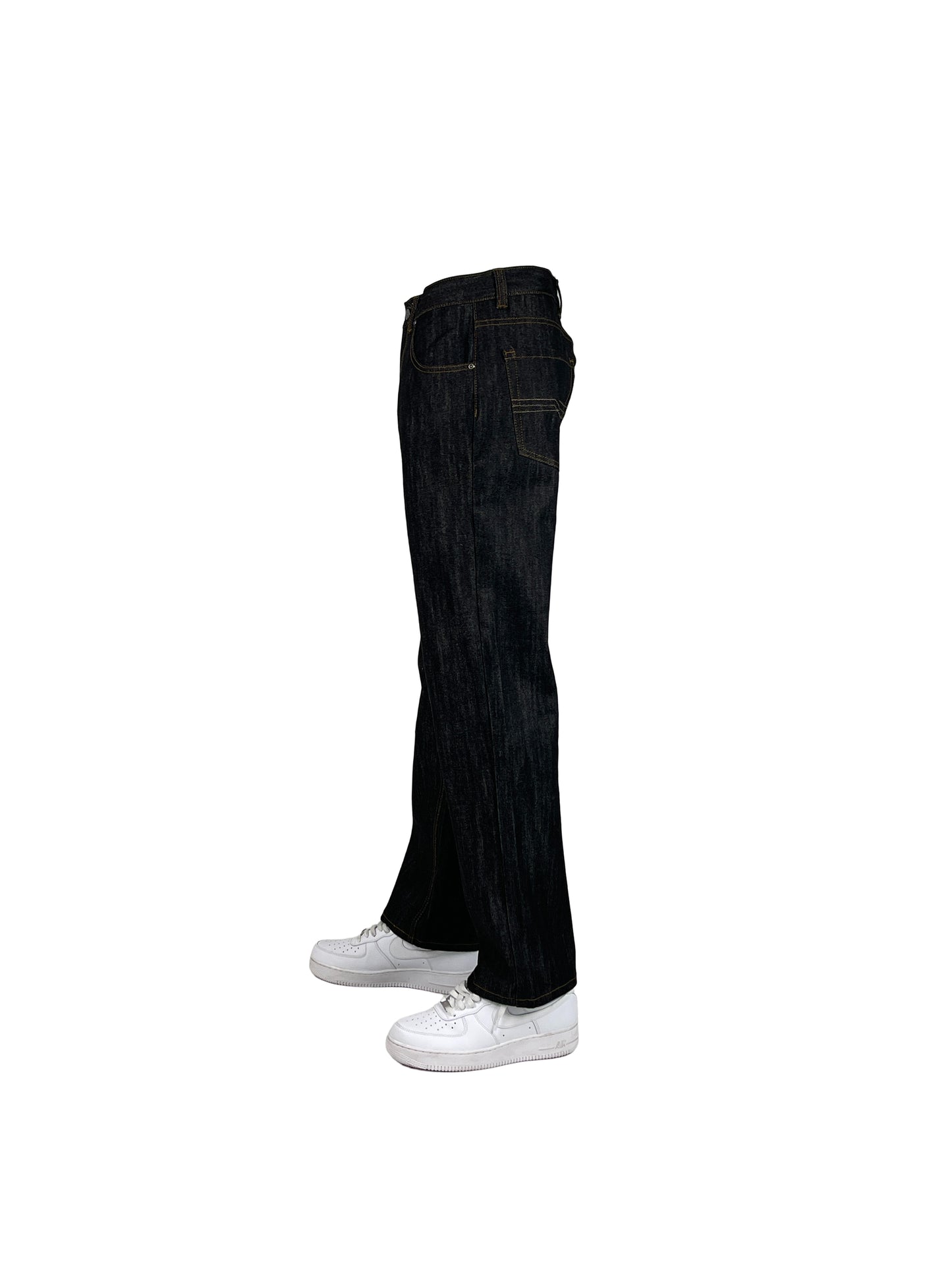 AP14033-Relaxed Fit Raw Denim Jeans