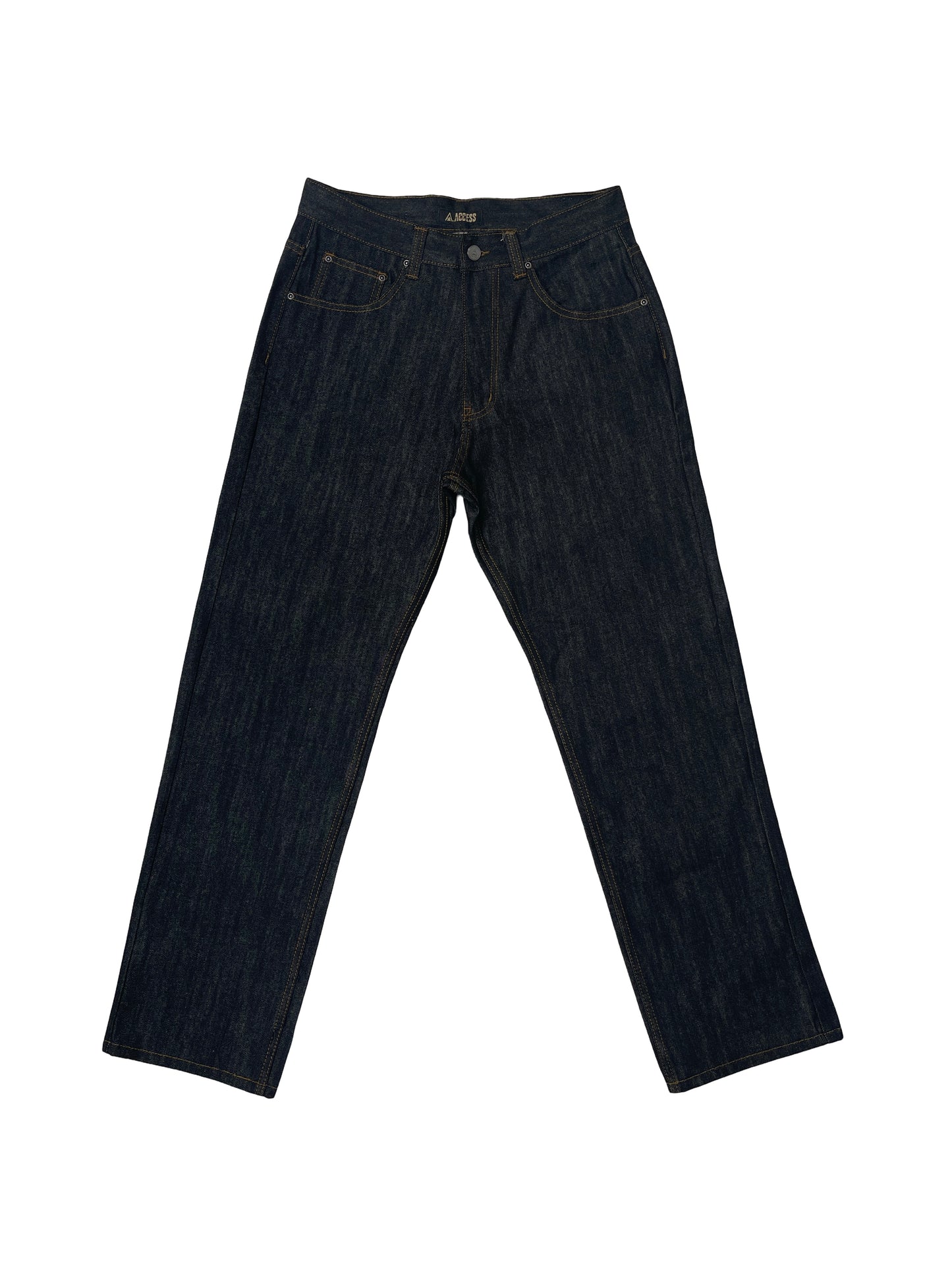 AP14033-Relaxed Fit Raw Denim Jeans