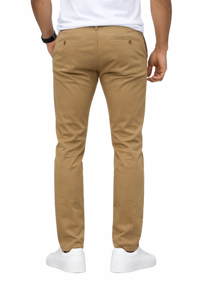 AP1908-Men's Basic Casual Uniform Comfort Stretch Chino Pants