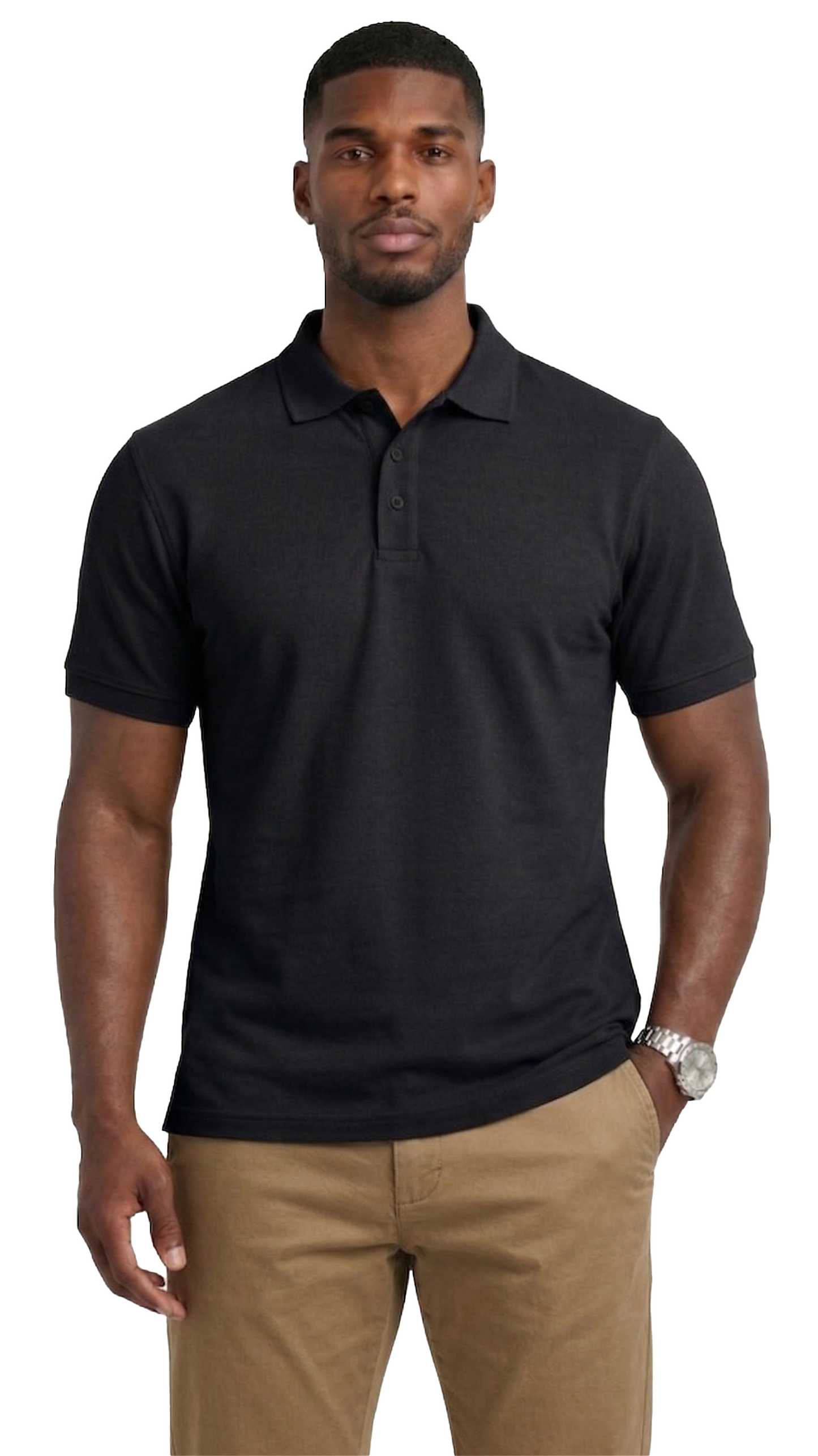 AP21-Access Men’s Uniform Polo Shirt, Short Sleeve Classic Fit Pique Shirt with Ribbed Collar for Work or Everyday Style
