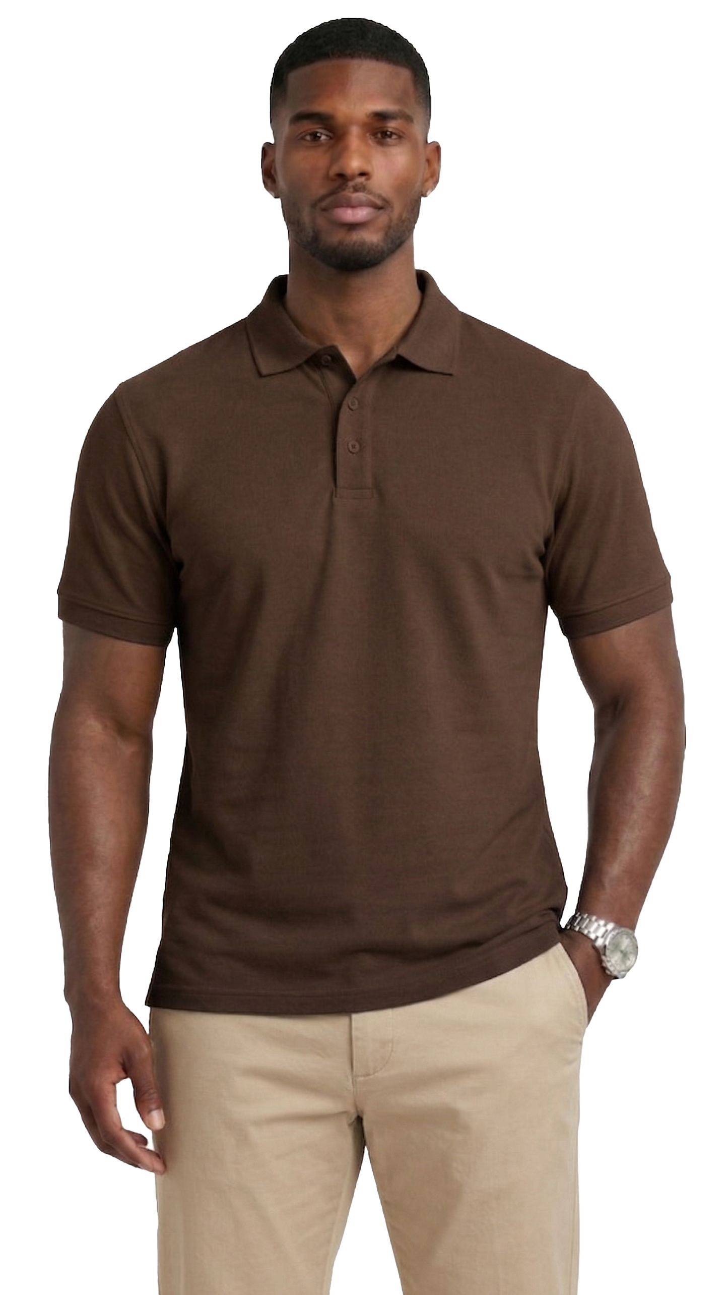 AP21-Access Men’s Uniform Polo Shirt, Short Sleeve Classic Fit Pique Shirt with Ribbed Collar for Work or Everyday Style