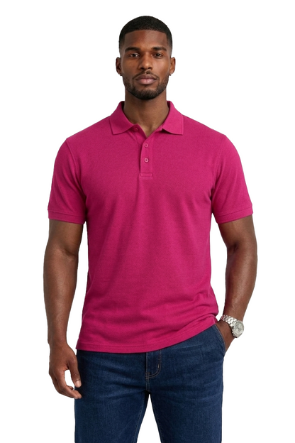 AP21-Access Men’s Uniform Polo Shirt, Short Sleeve Classic Fit Pique Shirt with Ribbed Collar for Work or Everyday Style