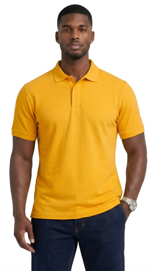 AP21-Access Men’s Uniform Polo Shirt, Short Sleeve Classic Fit Pique Shirt with Ribbed Collar for Work or Everyday Style