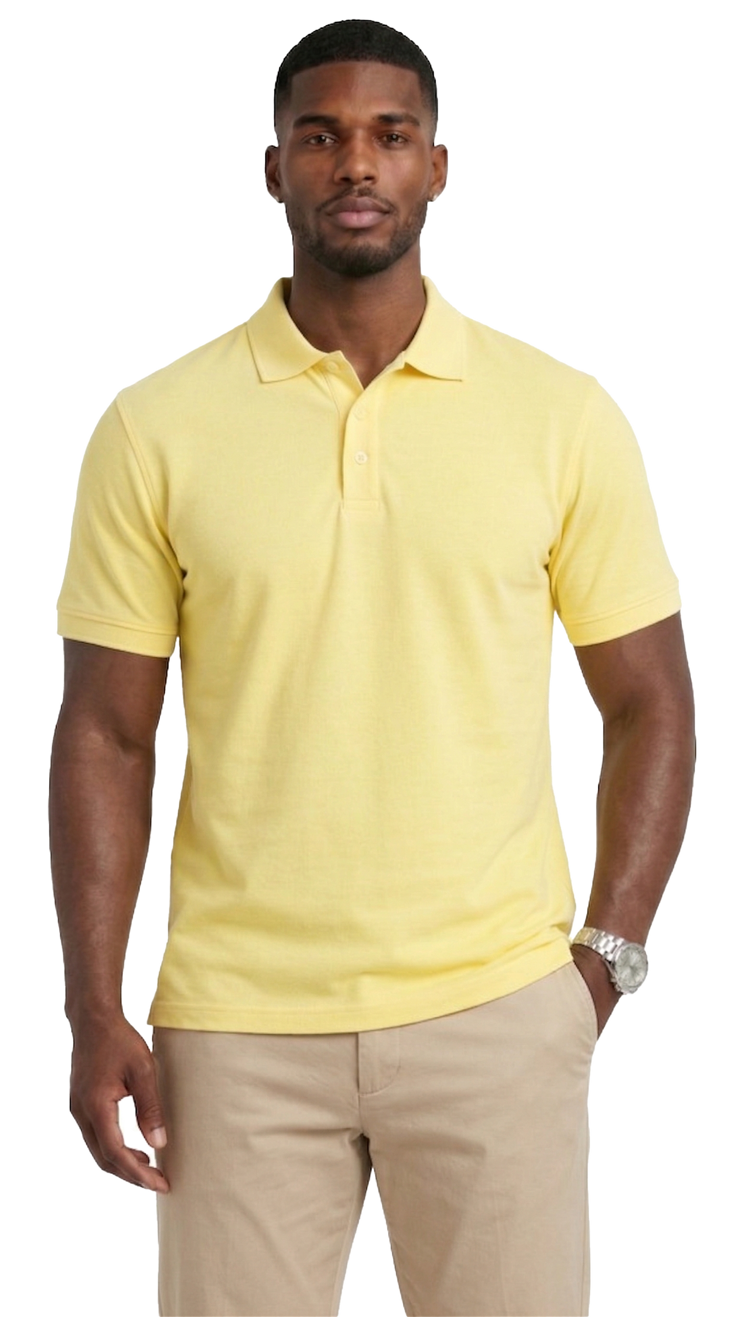 AP21-Access Men’s Uniform Polo Shirt, Short Sleeve Classic Fit Pique Shirt with Ribbed Collar for Work or Everyday Style