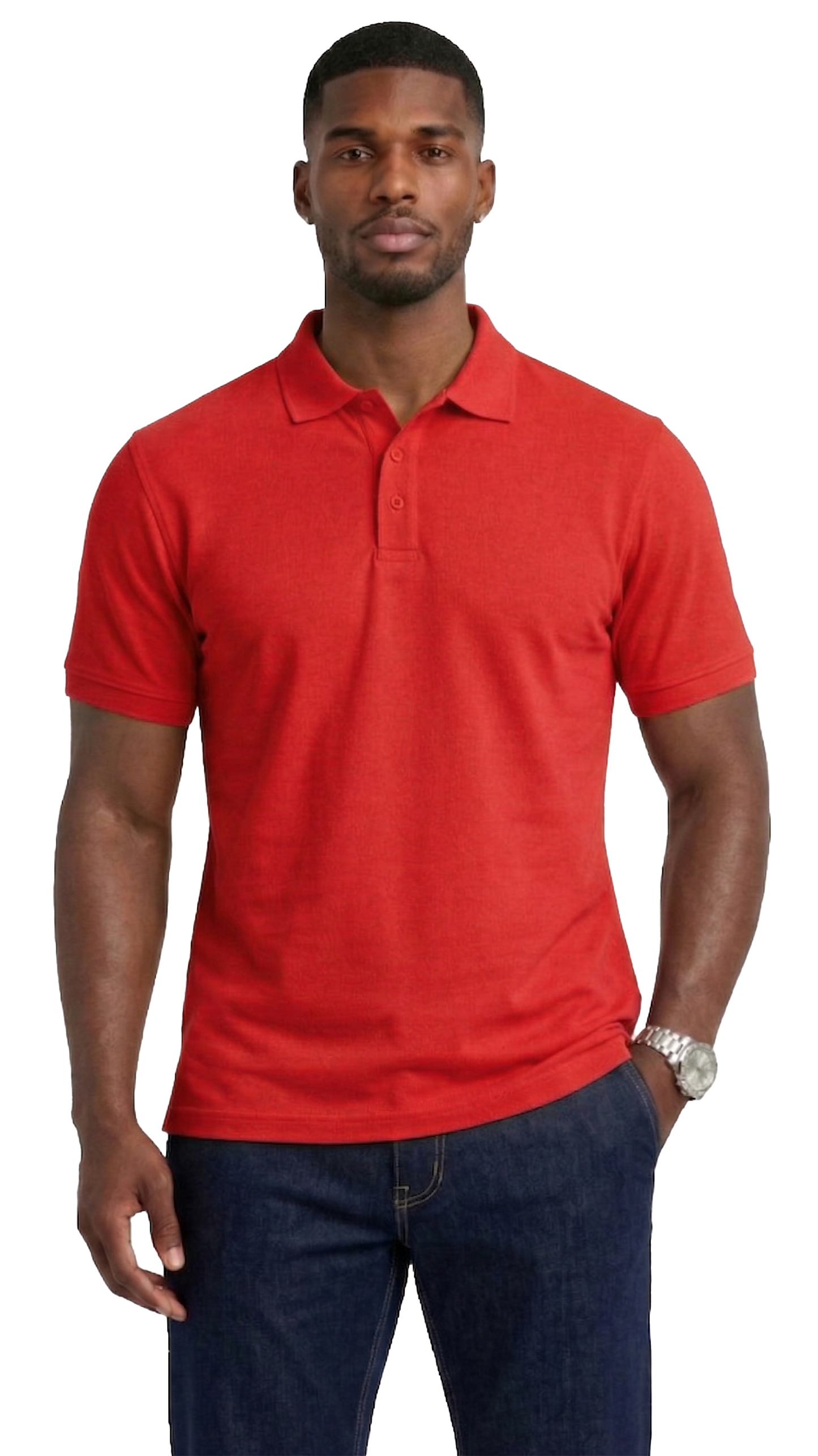 AP21-Access Men’s Uniform Polo Shirt, Short Sleeve Classic Fit Pique Shirt with Ribbed Collar for Work or Everyday Style