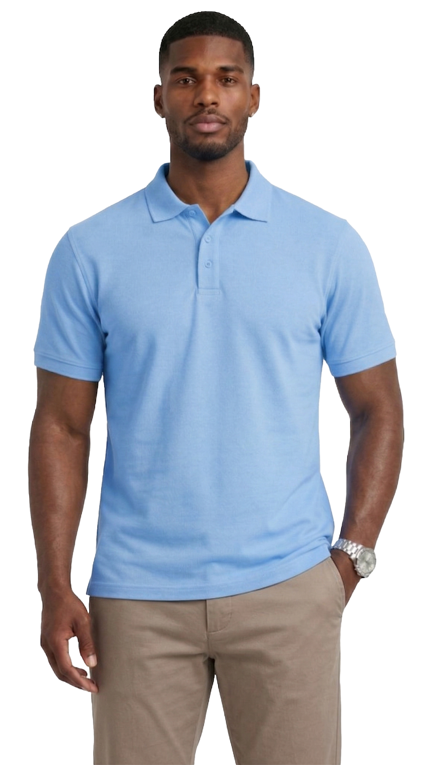 AP21-Access Men’s Uniform Polo Shirt, Short Sleeve Classic Fit Pique Shirt with Ribbed Collar for Work or Everyday Style