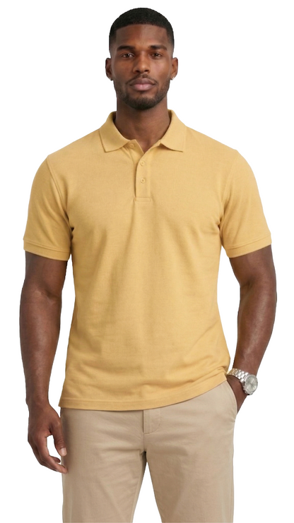 AP21-Access Men’s Uniform Polo Shirt, Short Sleeve Classic Fit Pique Shirt with Ribbed Collar for Work or Everyday Style