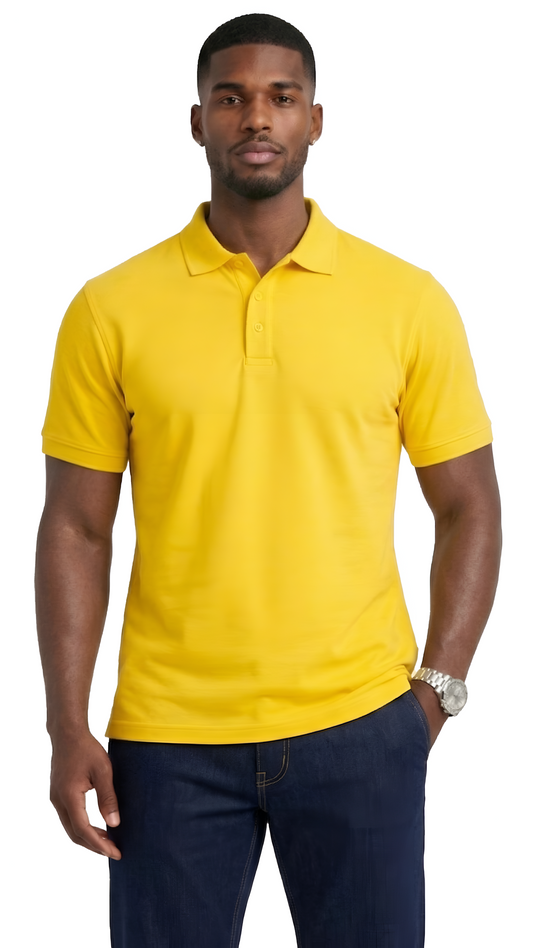 AP21-Access Men’s Uniform Polo Shirt, Short Sleeve Classic Fit Pique Shirt with Ribbed Collar for Work or Everyday Style