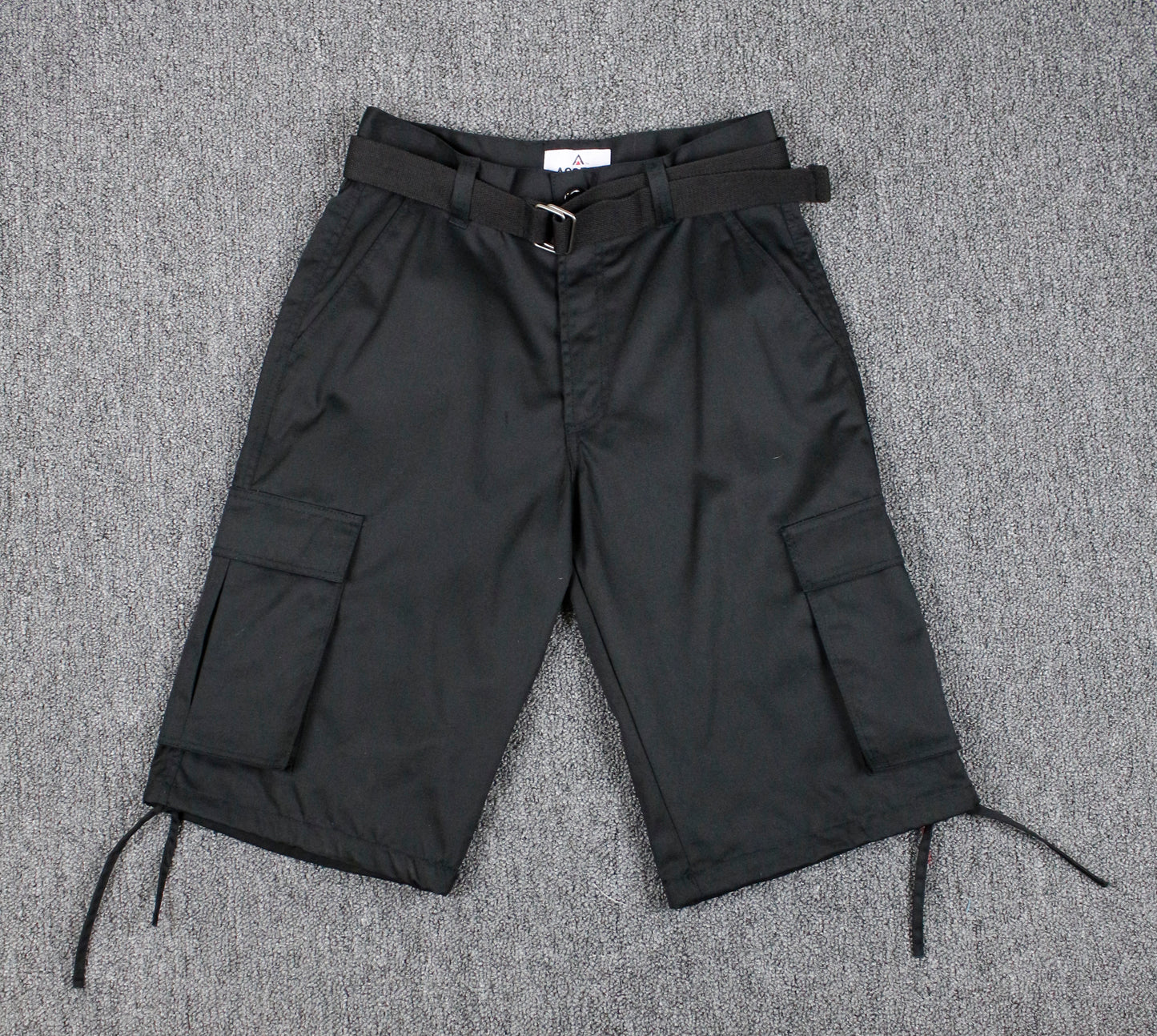 AS1505-Men's Solid Color Cargo Shorts with Belt