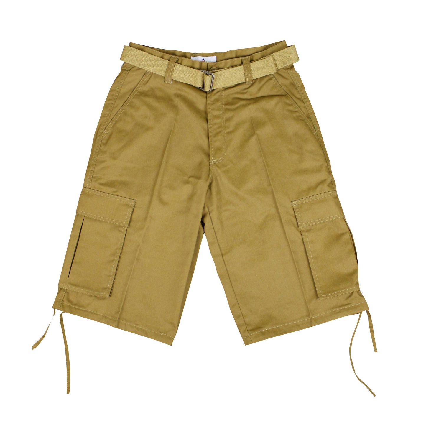 AS1505-Men's Solid Color Cargo Shorts with Belt