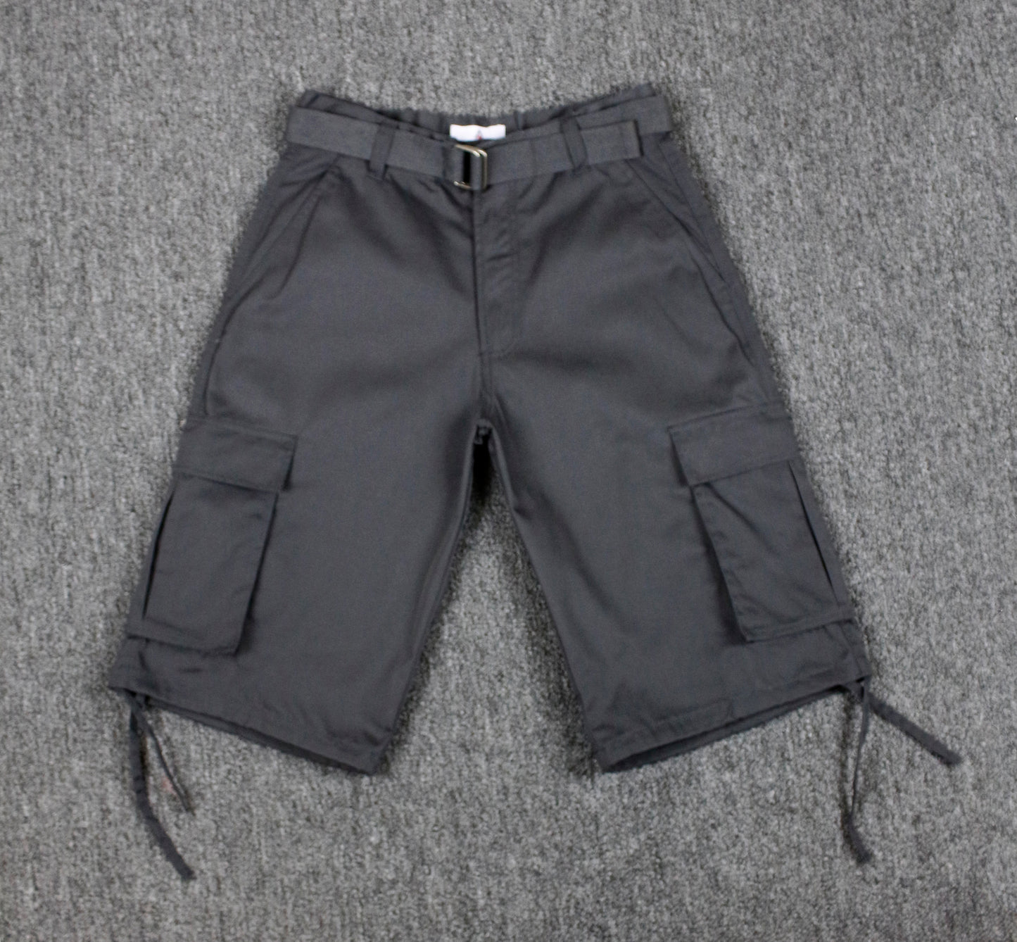 AS1505-Men's Solid Color Cargo Shorts with Belt