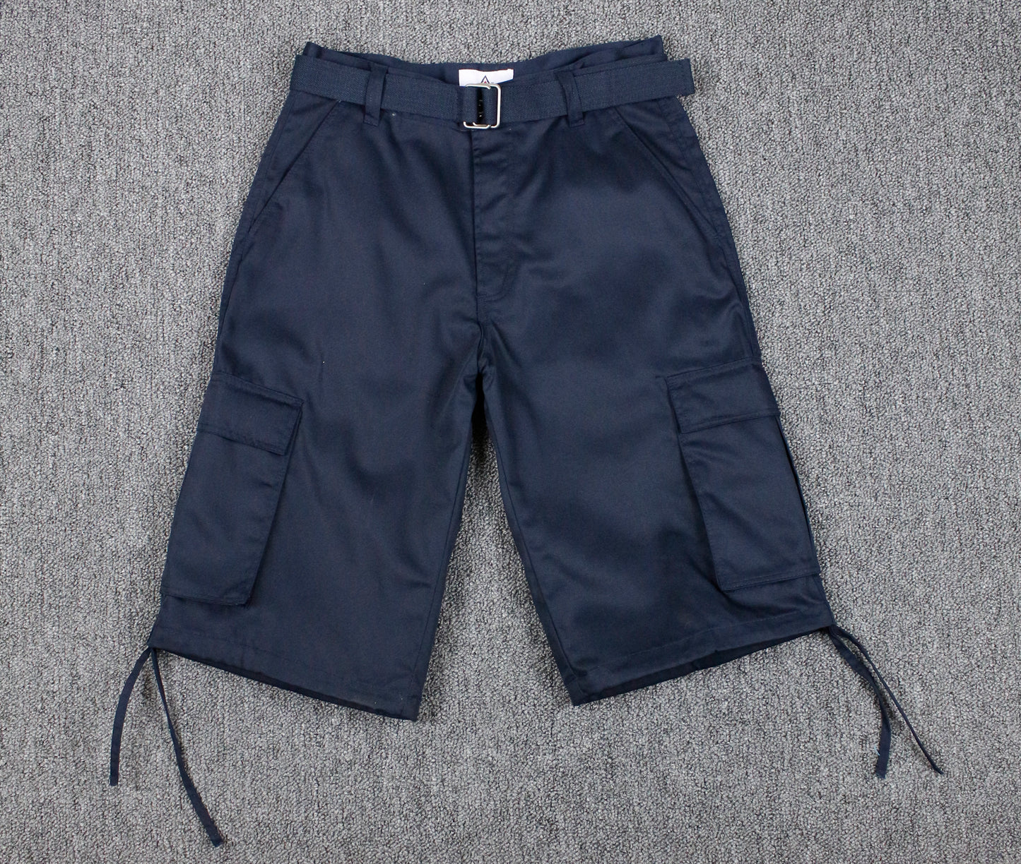 AS1505-Men's Solid Color Cargo Shorts with Belt