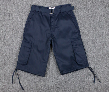 AS1505-Men's Solid Color Cargo Shorts with Belt