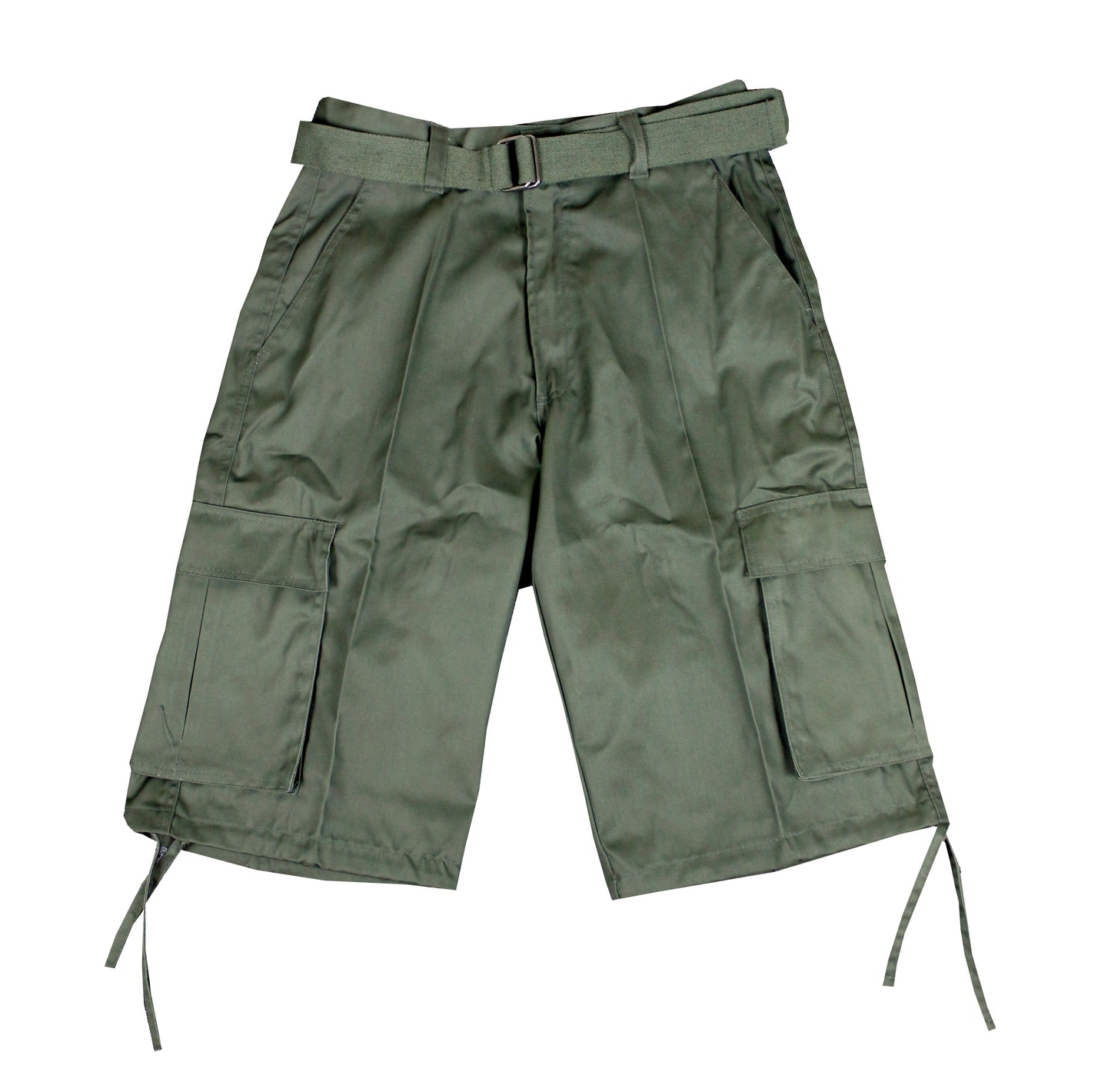 AS1505-Men's Solid Color Cargo Shorts with Belt