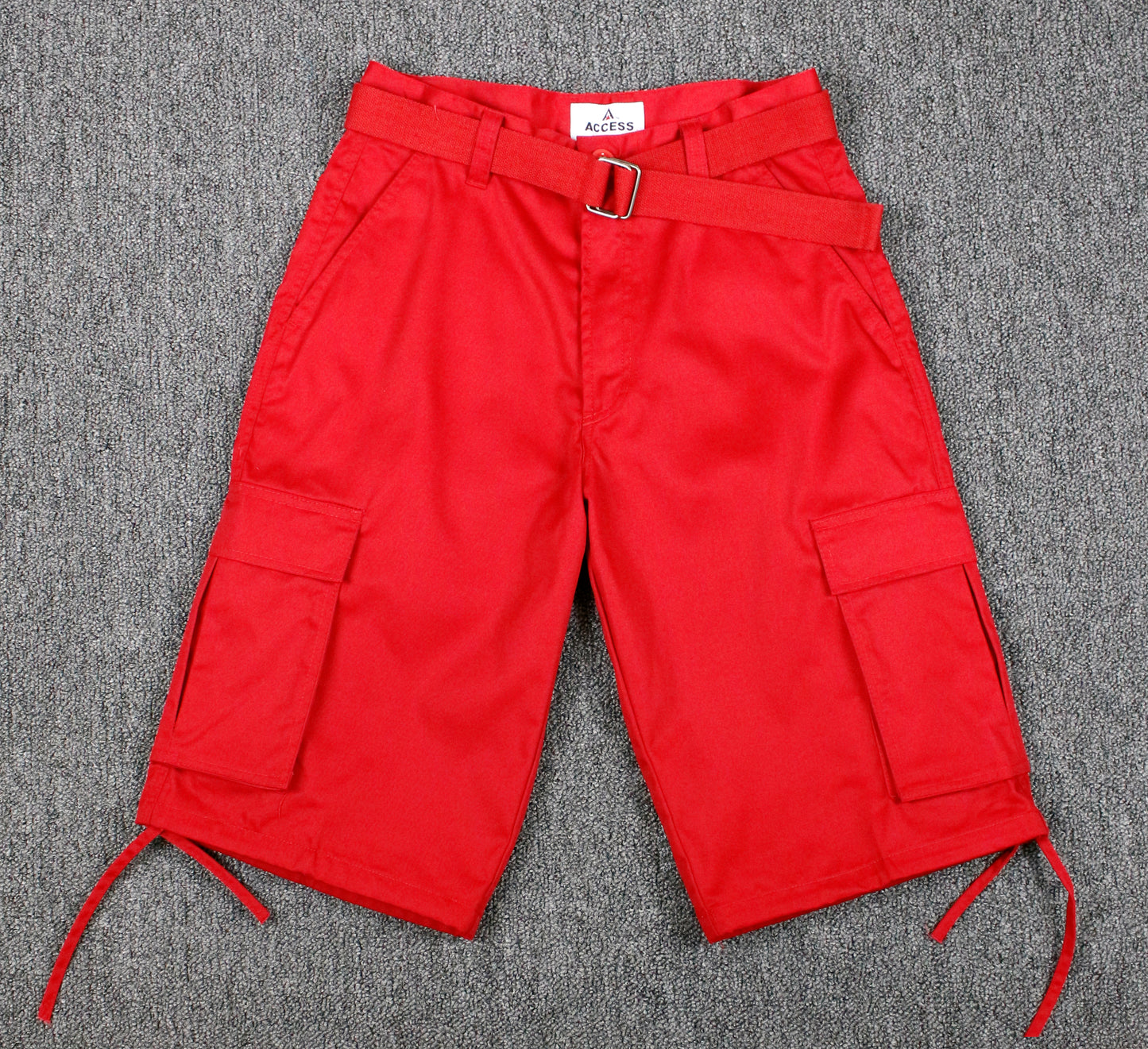 AS1505-Men's Solid Color Cargo Shorts with Belt