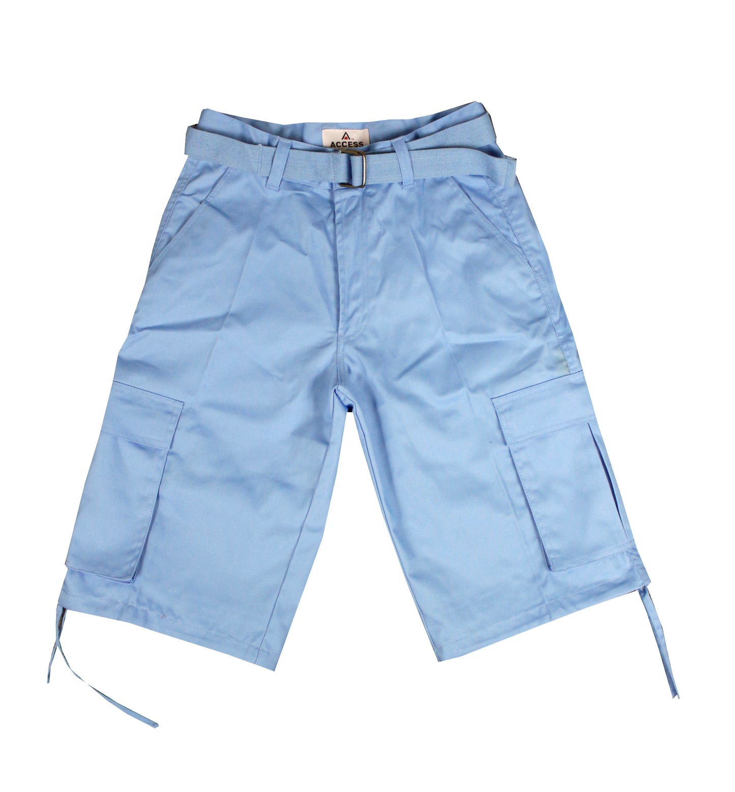 AS1505-Men's Solid Color Cargo Shorts with Belt