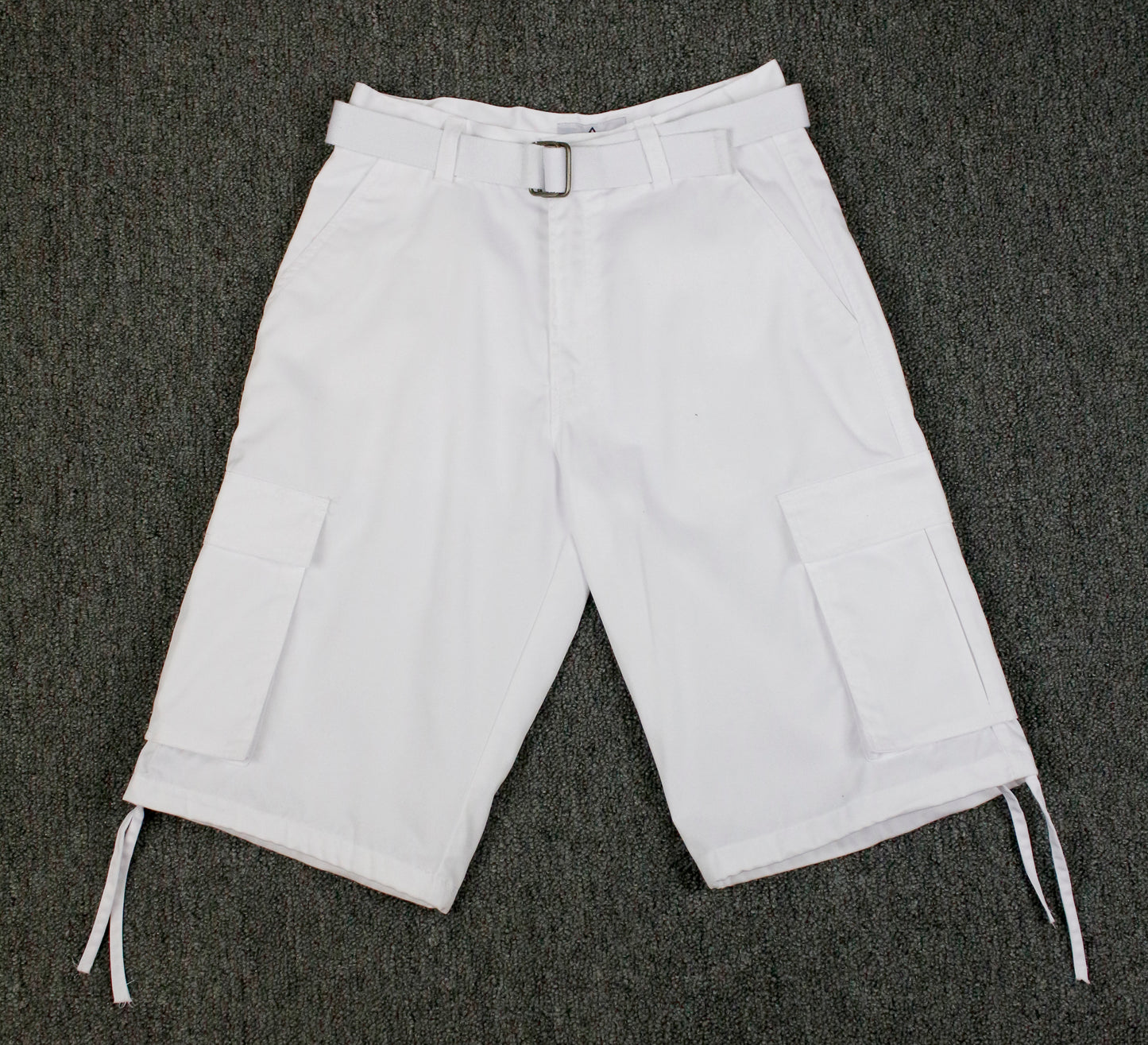 AS1505-Men's Solid Color Cargo Shorts with Belt