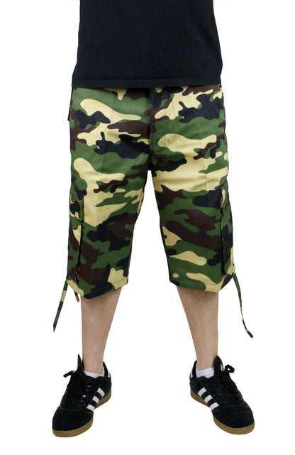 AS1531-Men's Camouflage Cargo Shorts with Belt