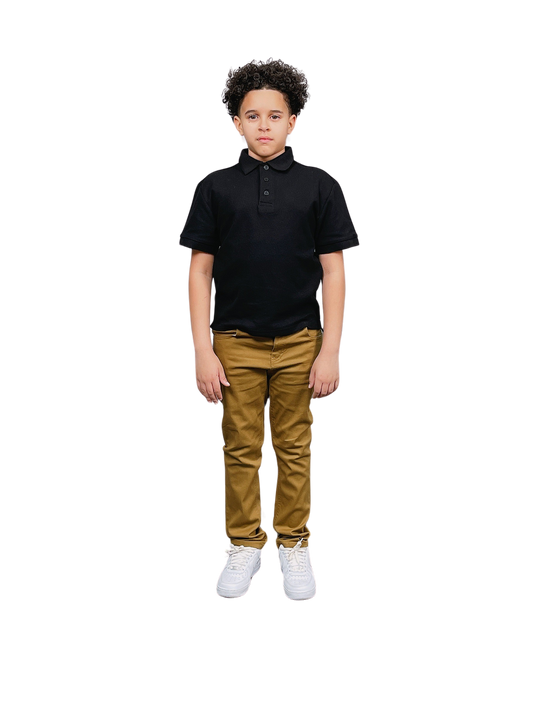 ASU001-Access Unisex Kid's Short Sleeve School Uniform Pique Polo