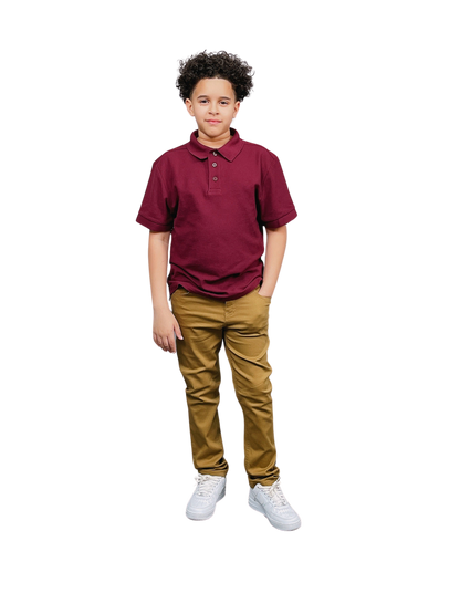 ASU001-Access Unisex Kid's Short Sleeve School Uniform Pique Polo