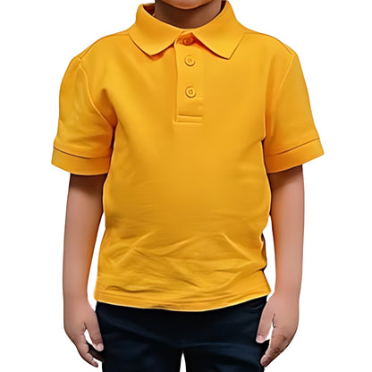 ASU001-Access Unisex Kid's Short Sleeve School Uniform Pique Polo