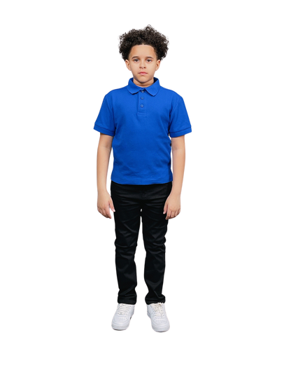 ASU001-Access Unisex Kid's Short Sleeve School Uniform Pique Polo