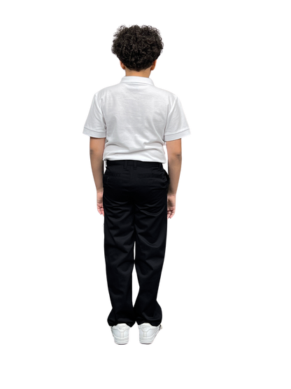 ASU002-Boy's School Uniform Flat Front Pants