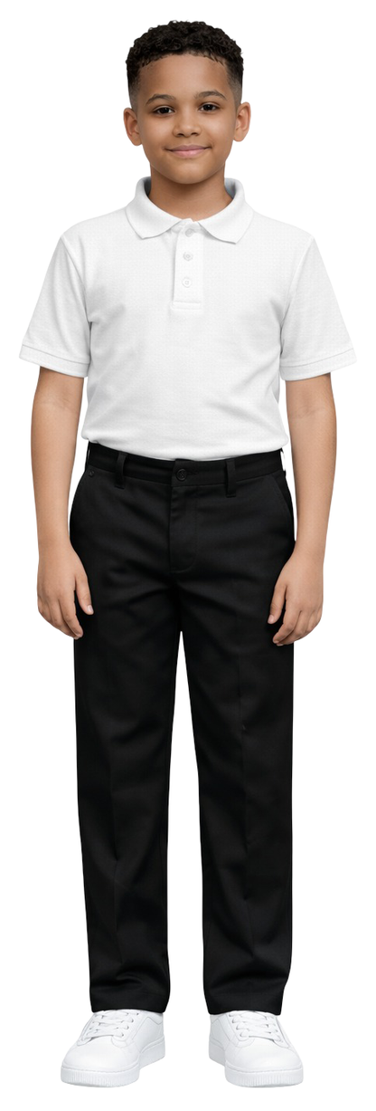 ASU002-Boy's School Uniform Flat Front Pants