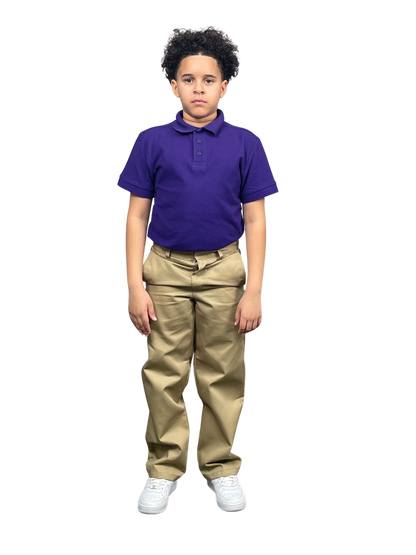 ASU002-Boy's School Uniform Flat Front Pants