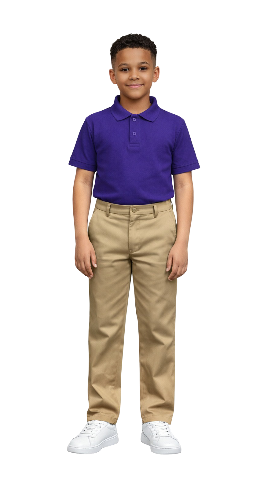 ASU002-Boy's School Uniform Flat Front Pants