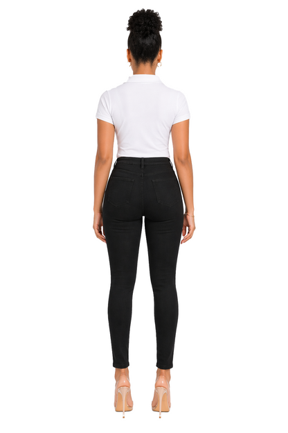 ASU017-Access Women’s Skinny Uniform Pants, Stretch Cotton 5-Pocket Work Slacks for Women, Comfortable Slim Fit Everyday Dress Pants