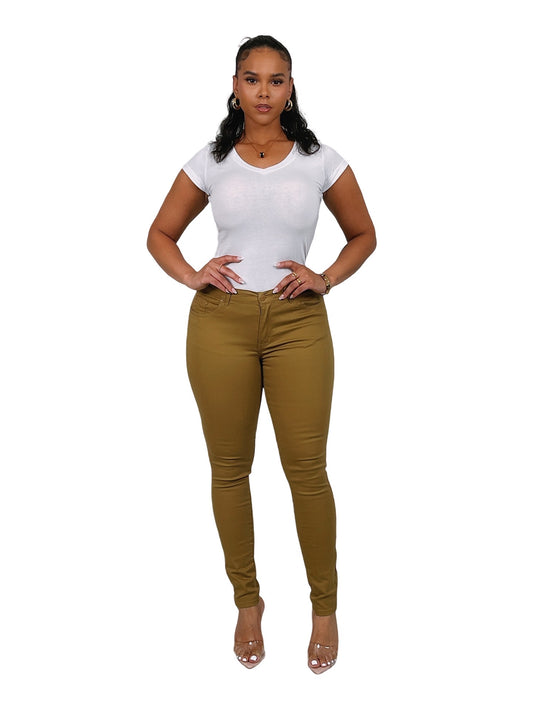 ASU017X-Access Junior's Uniform Skinny Pants(Plus Size)