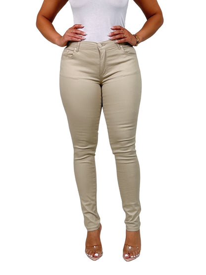 ASU017X-Access Junior's Uniform Skinny Pants(Plus Size)