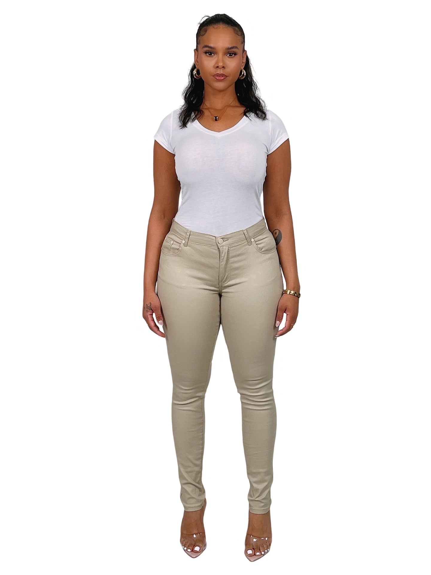 ASU017X-Access Junior's Uniform Skinny Pants(Plus Size)