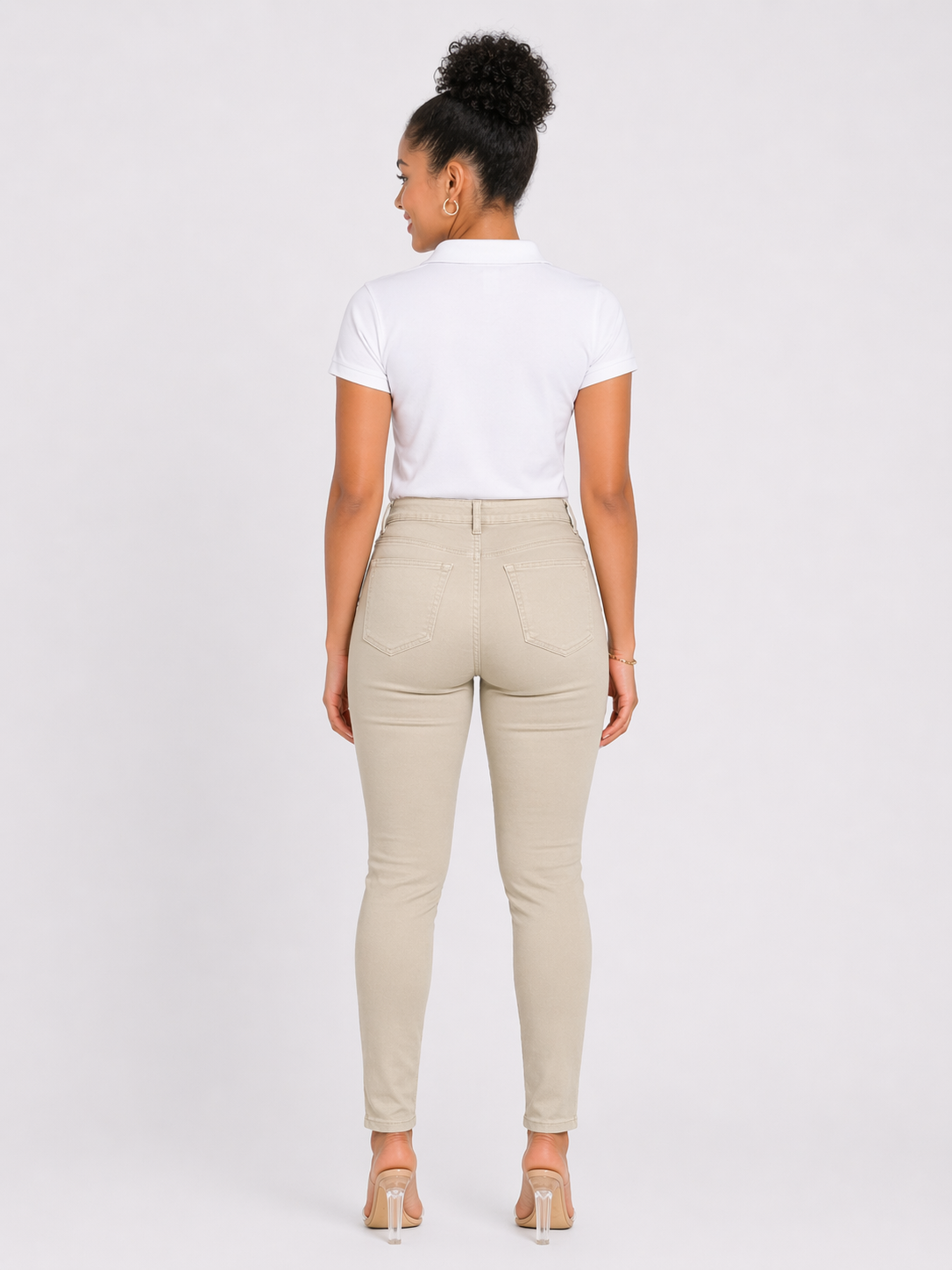 ASU017-Access Women’s Skinny Uniform Pants, Stretch Cotton 5-Pocket Work Slacks for Women, Comfortable Slim Fit Everyday Dress Pants