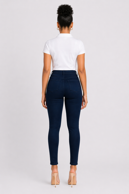 ASU017-Access Women’s Skinny Uniform Pants, Stretch Cotton 5-Pocket Work Slacks for Women, Comfortable Slim Fit Everyday Dress Pants