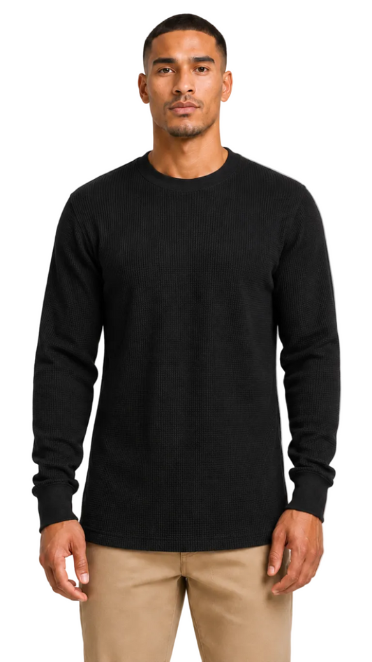 AT11-Access Men's Heavyweight Long Sleeve Thermal Crew Neck Top