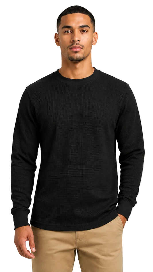 AT11-Access Men's Heavyweight Long Sleeve Thermal Crew Neck Top